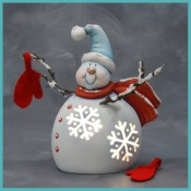 Small Plain Snowman with Scarf (Left) Mold