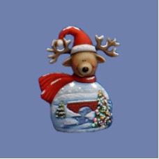 Clay Magic 3814 Small Reindeer/Bridge (brick) Scarf Right Mold