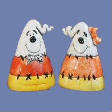 Clay Magic 3875 Small Pair Two Faced Kernel & Kandi Corn Ghost Mold