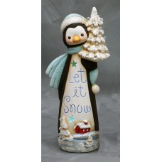 Clay Magic 3907 8.75" Slim Penguin "Let it Snow" Mold