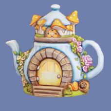 Clay Magic 3951 Charming Teapot Fairy Cottage (Roses) Mold