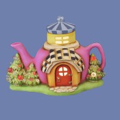 Alpine Cabin Teapot Fairy Cottage Mold