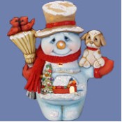Small Jack the Snowman with Puppy and Scene Mold