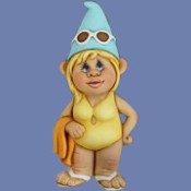 Sandy (one piece suit) Beach Gnome (standing) Mold