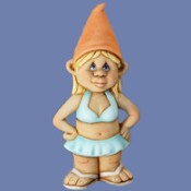 Shelly (Bikini) Beach Gnome (standing) Mold