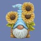 Sven Gnome with Sunflowers Mold
