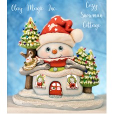 Clay Magic 4336 Cozy Snowman Cottage Mold