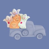 Marshmallow Ghosts & Pumpkins Accessory For Pickup Truck 4102 Mold