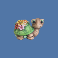 Clay Magic 4414 4" Buddy Turtle with Blossoms Mold