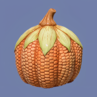 Short Corn Pumpkin mold