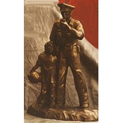 Rough-Cut Policeman with Child mold