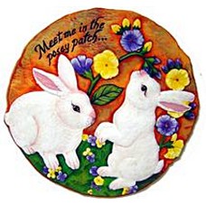 Do Holliday DH-2851 Rabbit Plaque Stepping Stone Mold