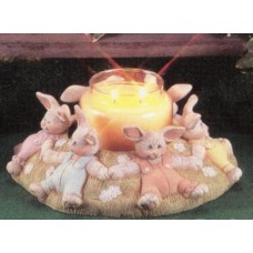 Dona 1928 Jar Candle Dish with Bunnies Mold