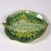 Stoneware Hosta Leaf Plate