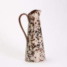 Water Etched Stoneware Tall Pitcher/ Vase