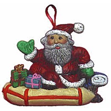 Nowell's 2192 Santa in Inflatable Raft Ornament Mold