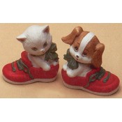 Cat and Dog in Shoes Mold