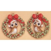 Owl Wreath Ornaments (2 per) Mold