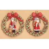 Santa Wreath Ornaments (2 per) mold