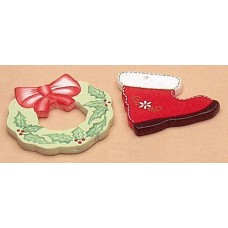 Riverview 419 Boots and Wreath Plain Ornaments Mold