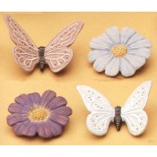 Butterfly and Flower Magnets (4 Per) Mold