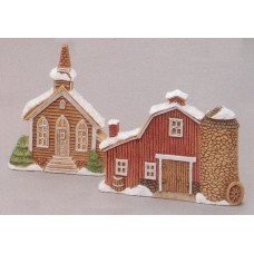 Riverview 487 Church and Barns Ornaments Mold