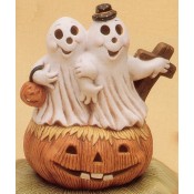 Ghost Couple in Pumpkin Mold