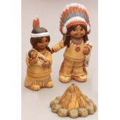 Indians with Campfire Mold