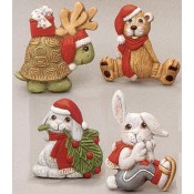 Christmas Critter Magnets (4 per) Mold