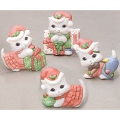 Christmas Kitten Magnets (4 per) Mold