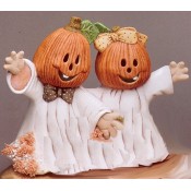 Pumpkin Head Ghost Couple Mold