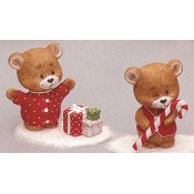 Christmas Bears (candy cane/package) Mold