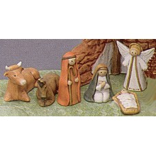Riverview 781 Faceless Nativity Set A Mold - Baby Jesus, Mary, Joseph, Angel, Cow, and Donkey