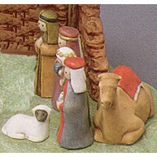 Faceless Nativity Set B Mold - 3 Kings, Camel, Shepherd, Sheep