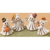 Small Ghosts with Hats (4 per) mold