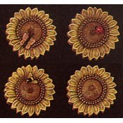 Sunflower Magnets (4 per) Mold
