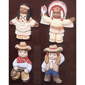Cowboy/Indian Magnets Mold