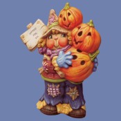 Scarecrow Boy with Pumpkins mold
