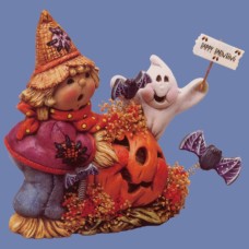 Riverview 992 Scarecrow with Ghost and Pumpkin Mold