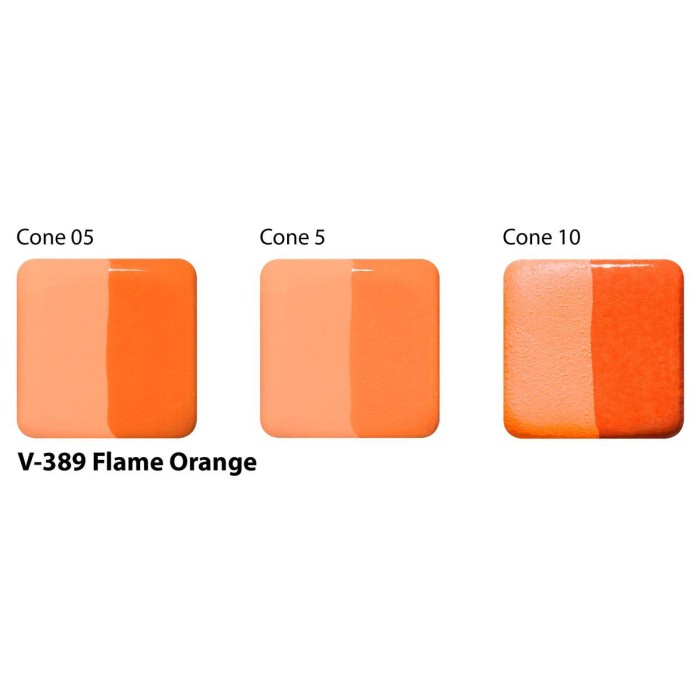 Amaco Velvet Underglaze - 2 oz - V-389 Flame Orange