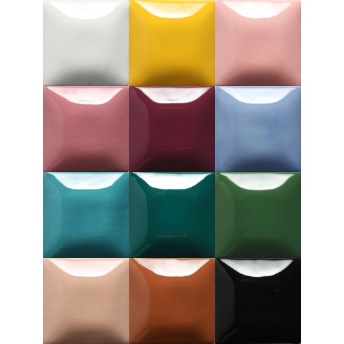 Mayco Stroke & Coat Wonderglaze Glaze Set B, 2 Ounce, Assorted Colors, Set  of 12 