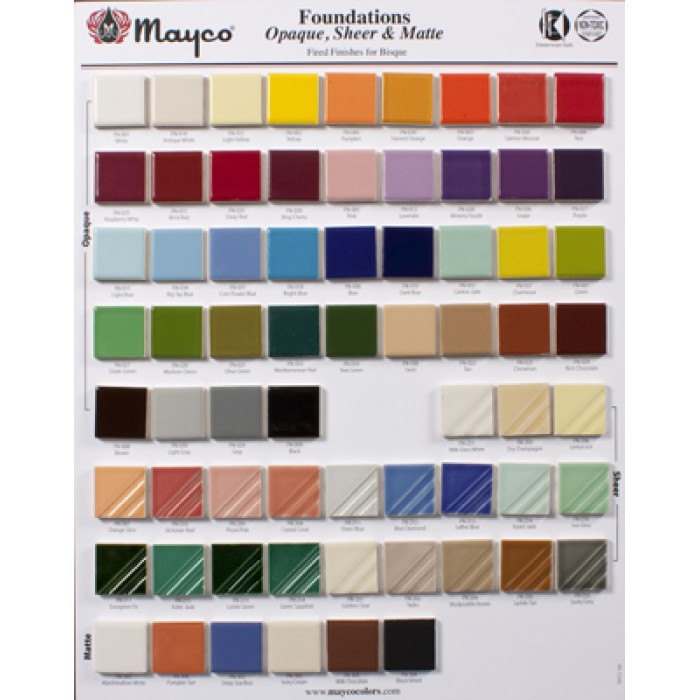 Mayco Glaze Color Chart