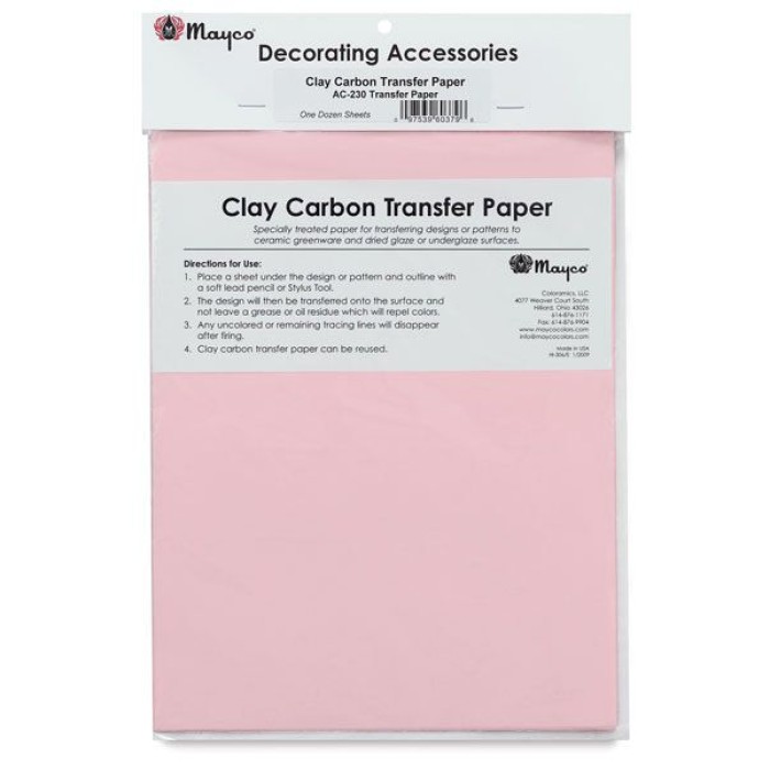 Mayco Clay Carbon Transfer Paper for Ceramics (Pack of 12)