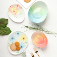 Watercolor Design Egg Bowls