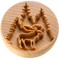 Moose in the Woods Extra Large Round Stamp