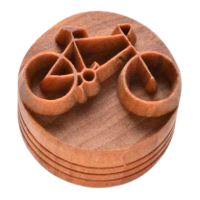 Road Bike Large Round Stamp