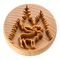 Moose in the Woods Extra Large Round Stamp
