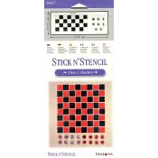Chess & Checkers Stick N' Stencil