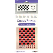 Chess & Checkers Stick N' Stencil